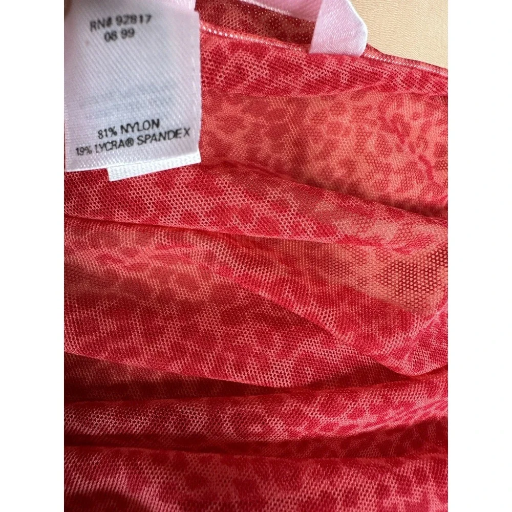Vintage Victorias Secret Medium Nightgown Animal‎ Print Coquette Semi Sheer Y2K